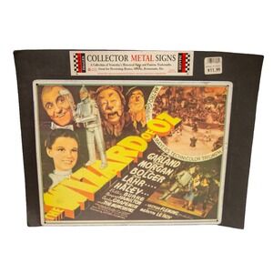 Vintage 1967 Wizard of Oz Tin Litho Metal Signs Set‎ of 3 1939 Movie Poster